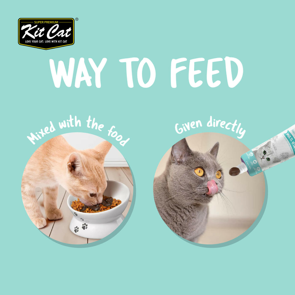 Kit Cat Daily Nutritional Supplement Gel For Cats & Kittens - Hairball (120g).