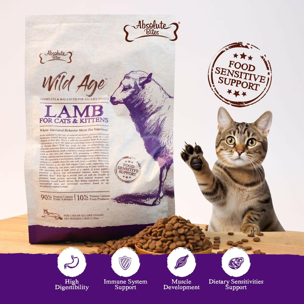 Absolute Bites Wild Age Dry Cat Food - Lamb (Sample).