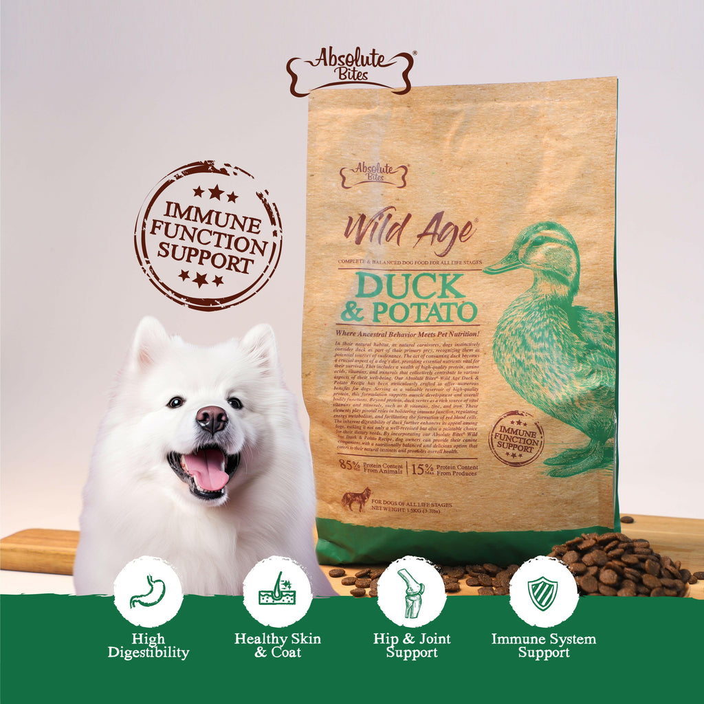 Absolute Bites Wild Age Dry Dog Food - Duck & Potato (Sample).