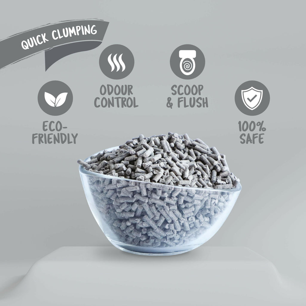 Kit Cat Soya Clump Cat Litter - Charcoal (7L).