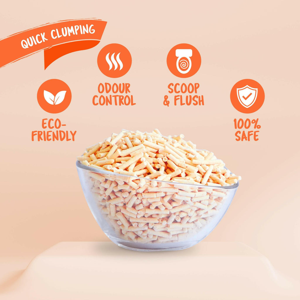 Kit Cat Soya Clump Cat Litter - Peach (7L).