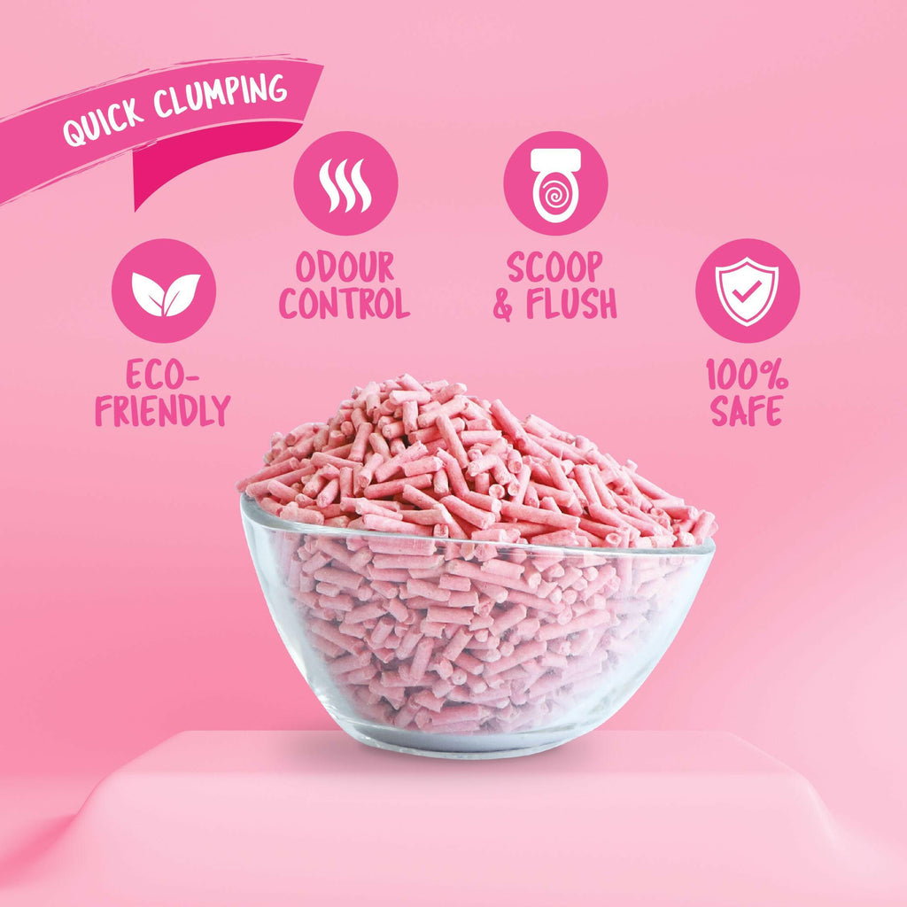 Kit Cat Soya Clump Cat Litter - Strawberry (7L).
