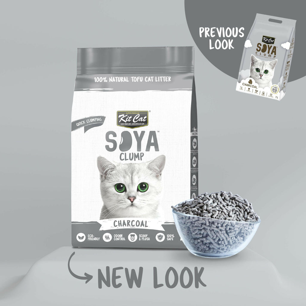 [CTN OF 6] Kit Cat Soya Clump Cat Litter - Charcoal (6x7L).