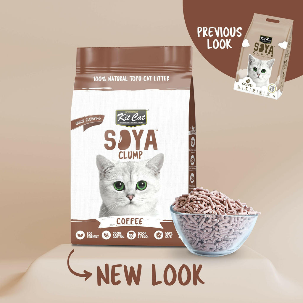Kit Cat Soya Clump Cat Litter - Coffee (7L).