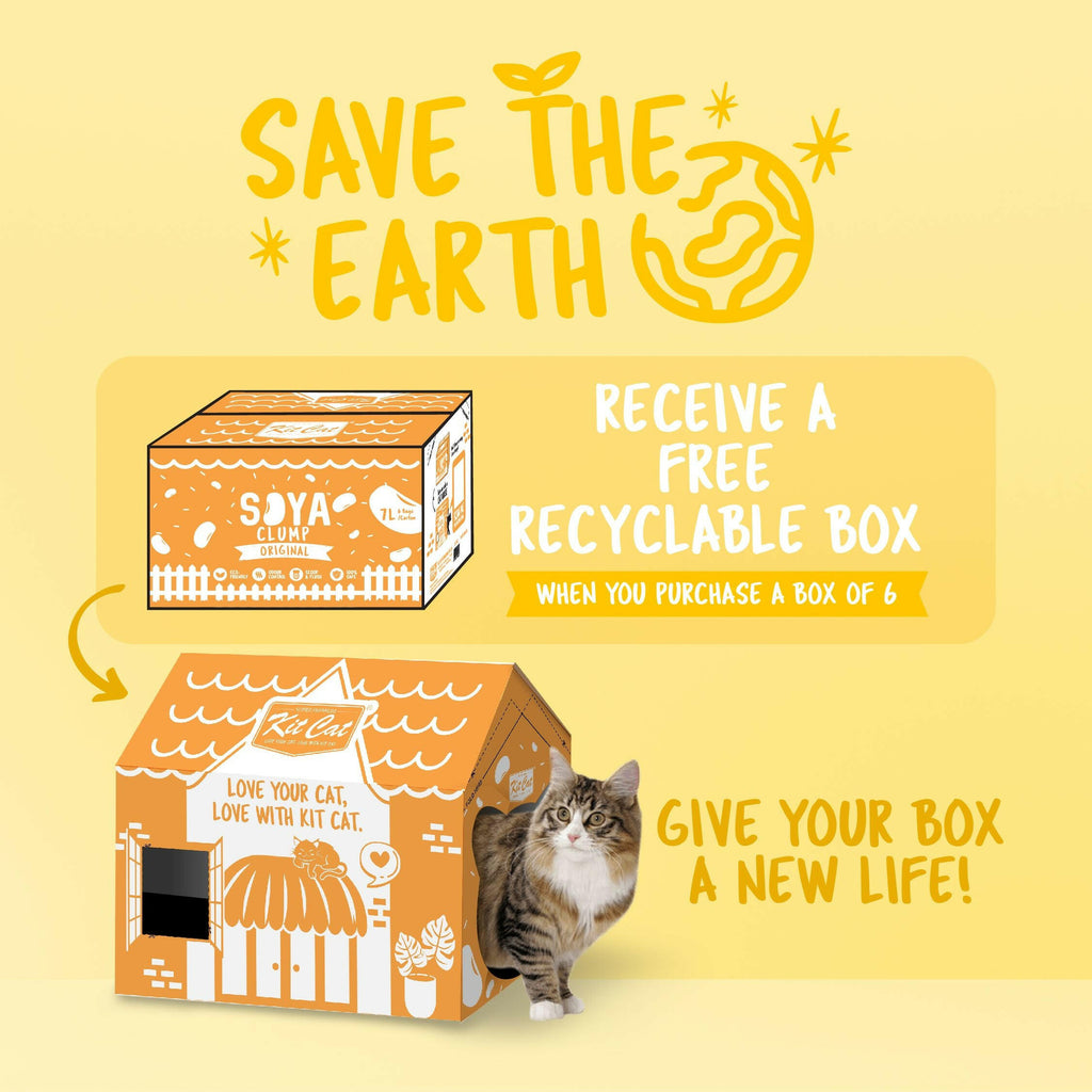 [CTN OF 6] Kit Cat Soya Clump Cat Litter - Original (6x7L).