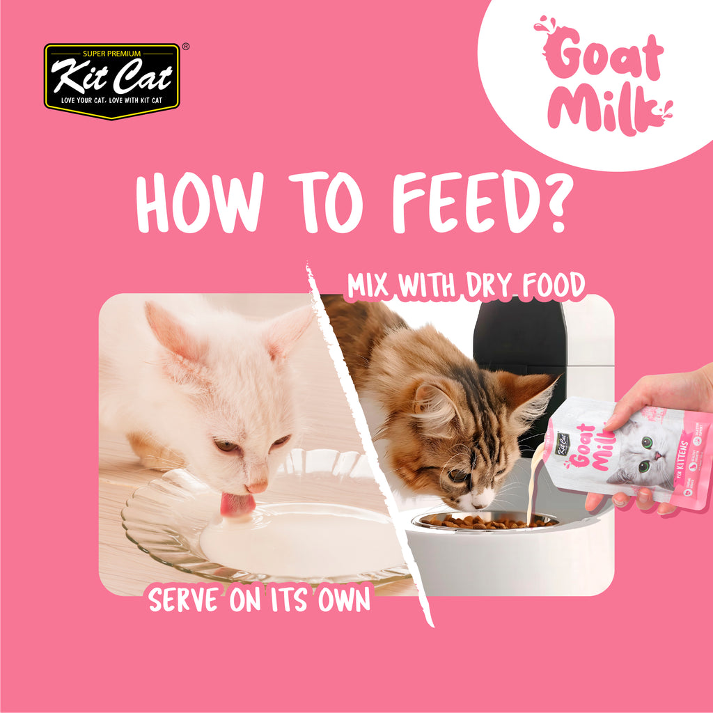 Kit Cat Goat Milk Pouches - how to feed