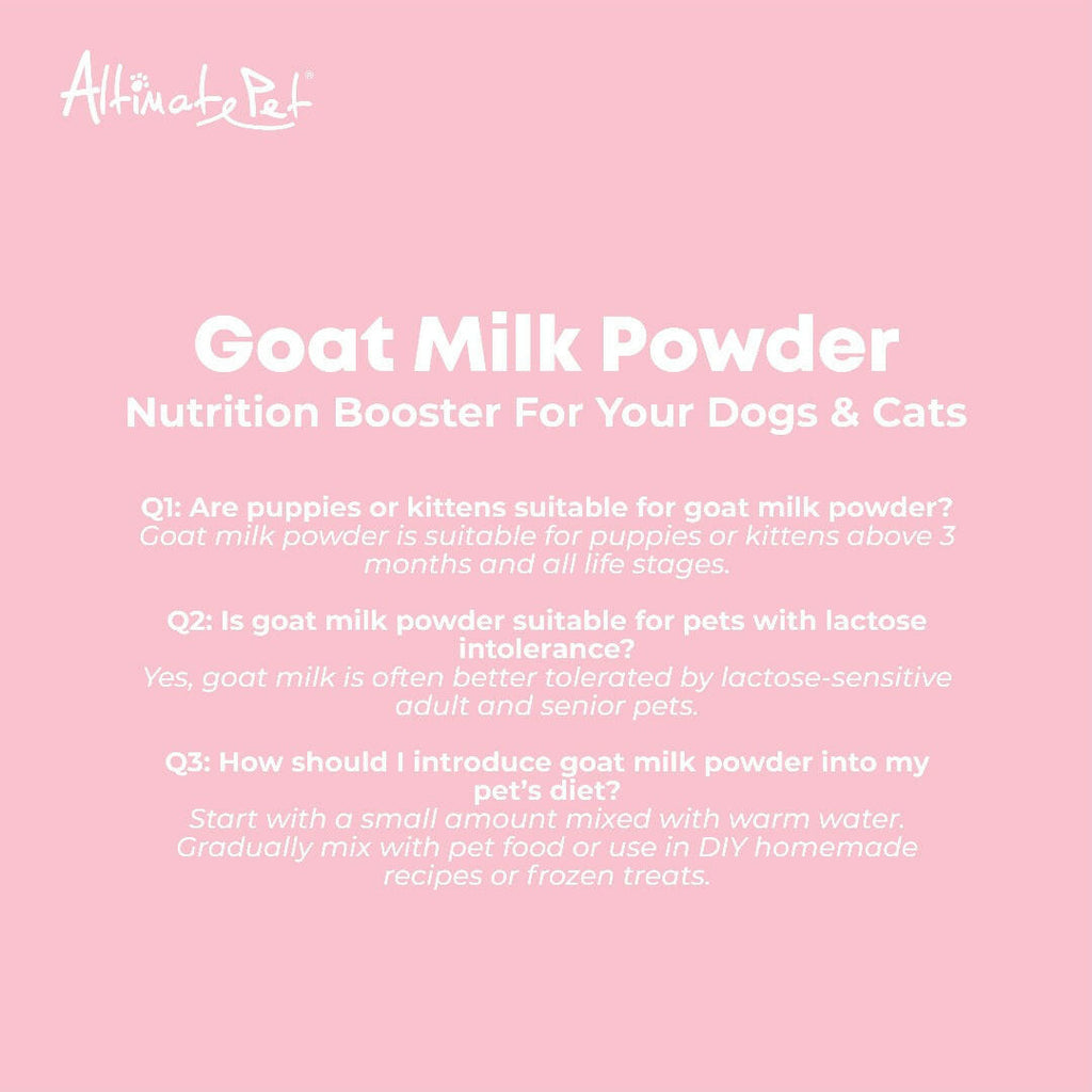 Altimate Pet Goat Milk Powder For Puppies - Over 40 Servings (200g).