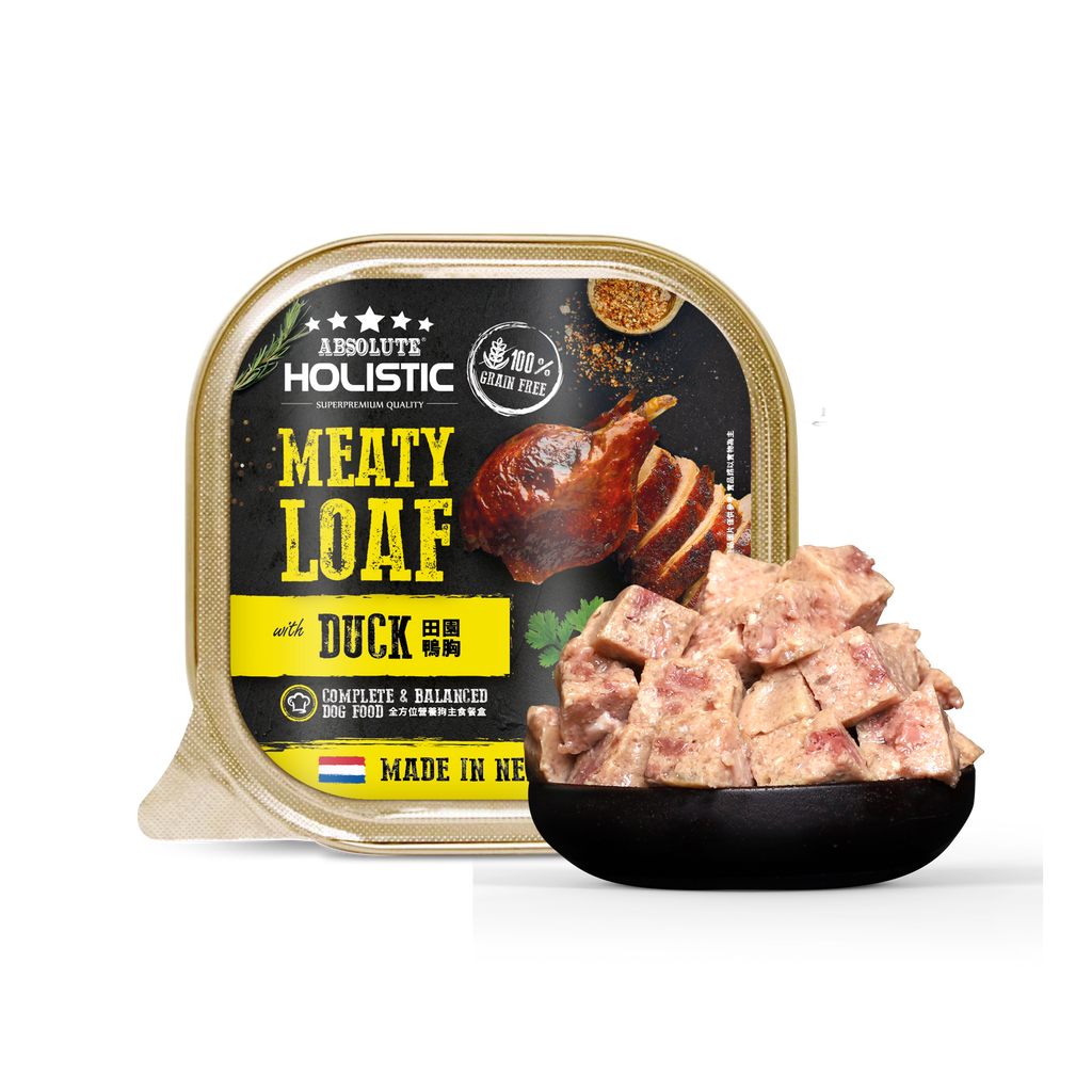Absolute Holistic Complete & Balanced Meaty Loaf Wet Tray Food for Dog - Duck(100g).