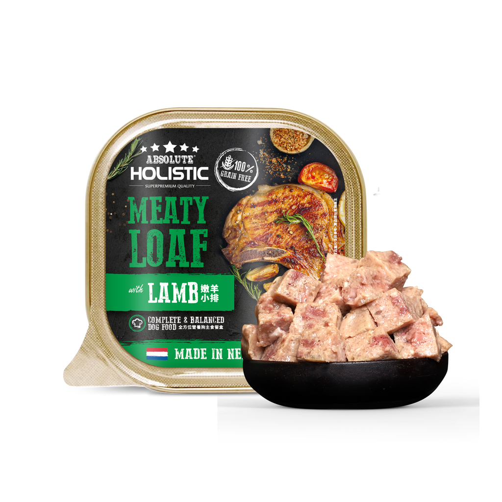 Absolute Holistic Complete & Balanced Meaty Loaf Wet Tray Food for Dog - Lamb(100g).