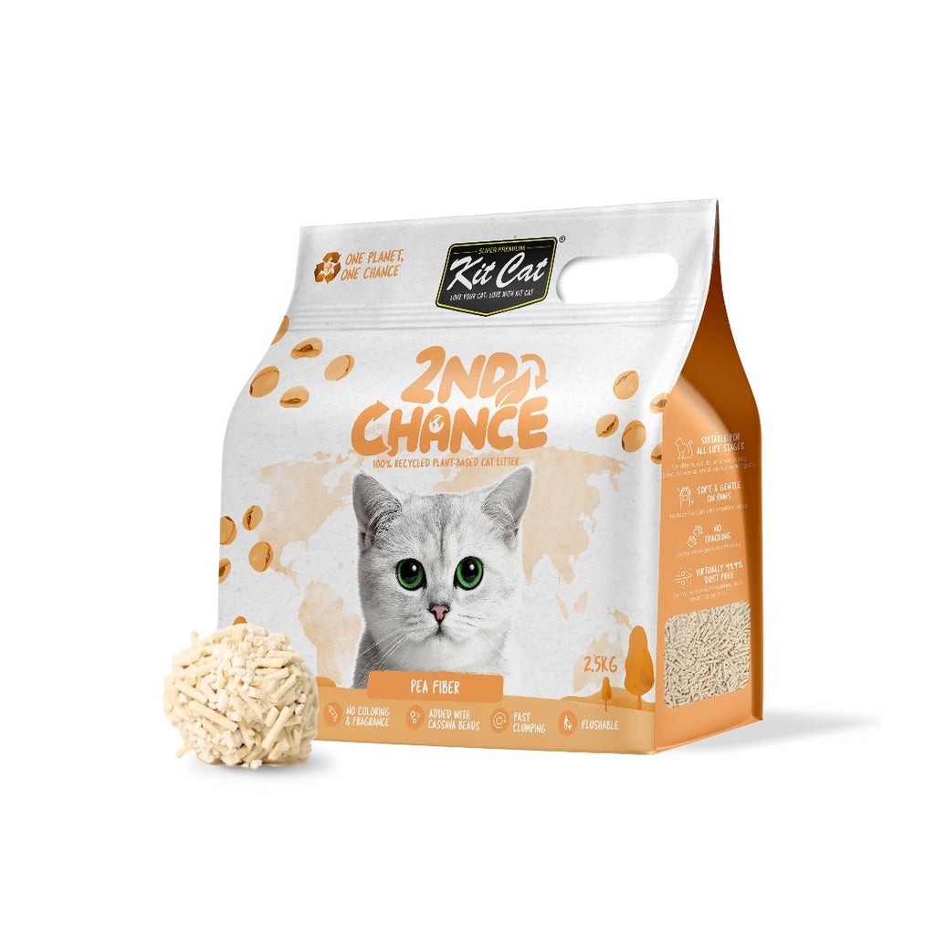 Kit Cat 2nd Chance Plant-Based Cat Litter - Pea Fiber (2.5KG).