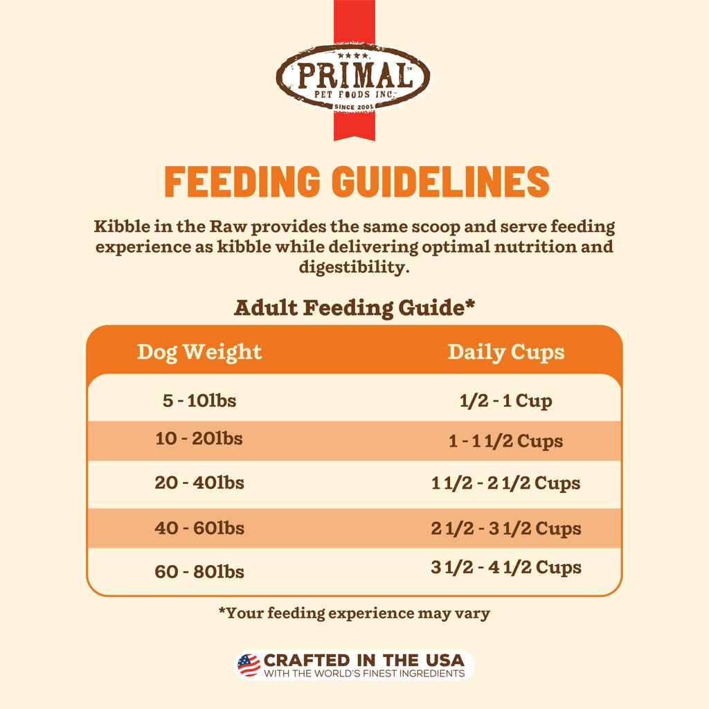 Primal Freeze Dried Kibble In The Raw Food For Dogs - Beef (1.5 lbs).