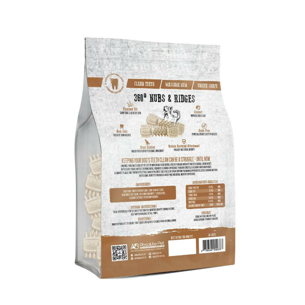 Absolute Holistic Jumbo Pack BOOST Petite Dental Chews for Dogs - Coconut  (450g).