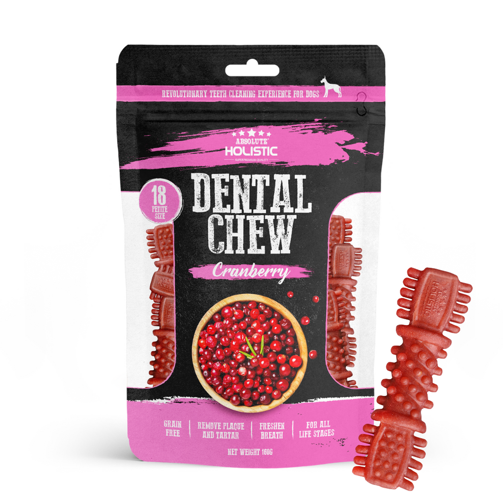 Absolute Holistic Value Pack Dental Chews for Dogs -  Cranberry (160g).