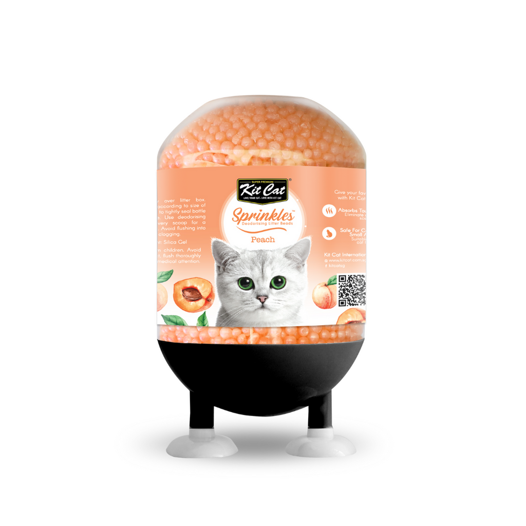 Kit Cat Sprinkles Cat Litter Deodoriser - Peach (240g).