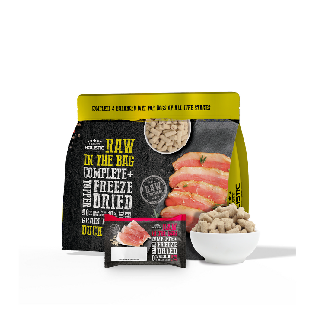Absolute Holistic Raw in the Bag Complete Freeze Dried Dog Food - Duck Bites (Sample).