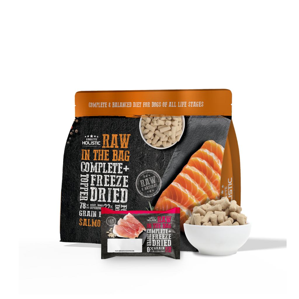 Absolute Holistic Raw in the Bag Complete Freeze Dried Dog Food - Salmon Bites (Sample).