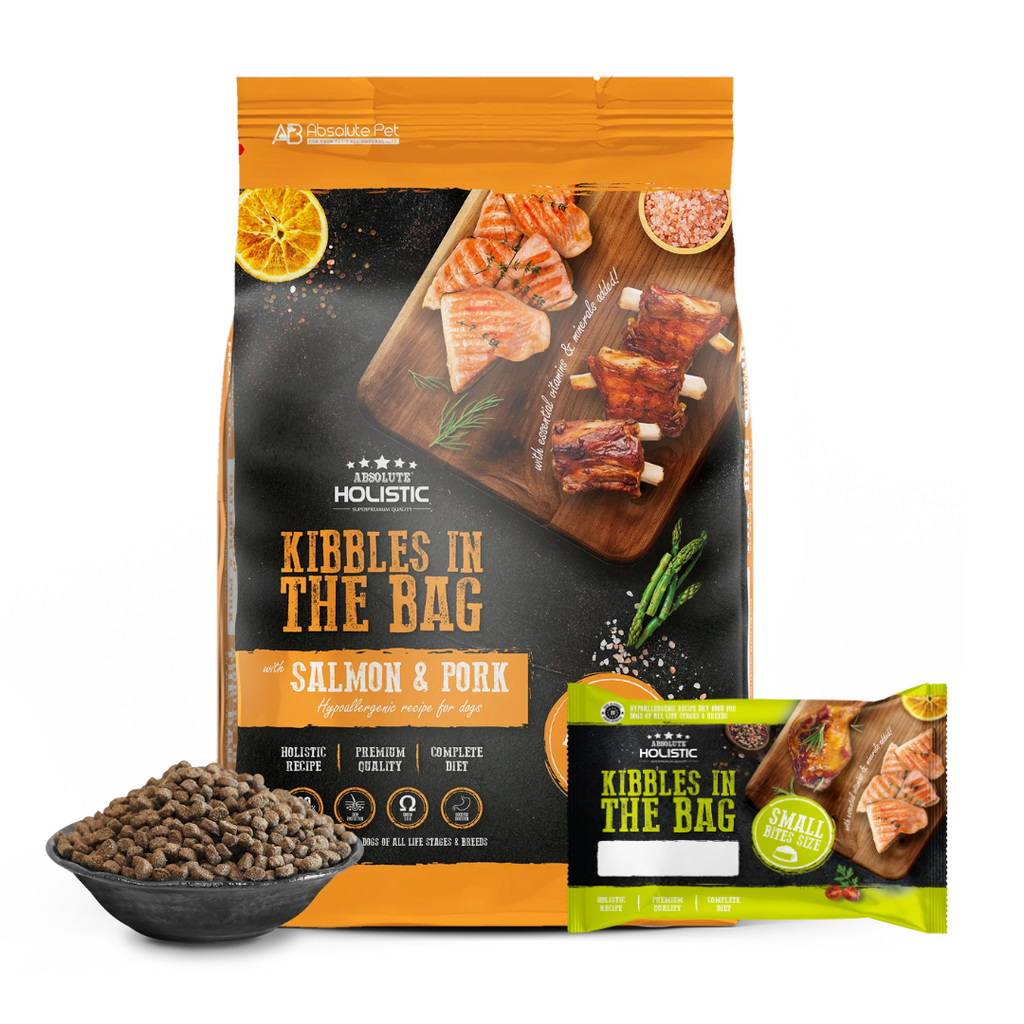 Absolute Holistic Kibbles In The Bag Hypoallergenic Recipe Small Bites Dog Dry Food - Salmon & Pork (Sample).