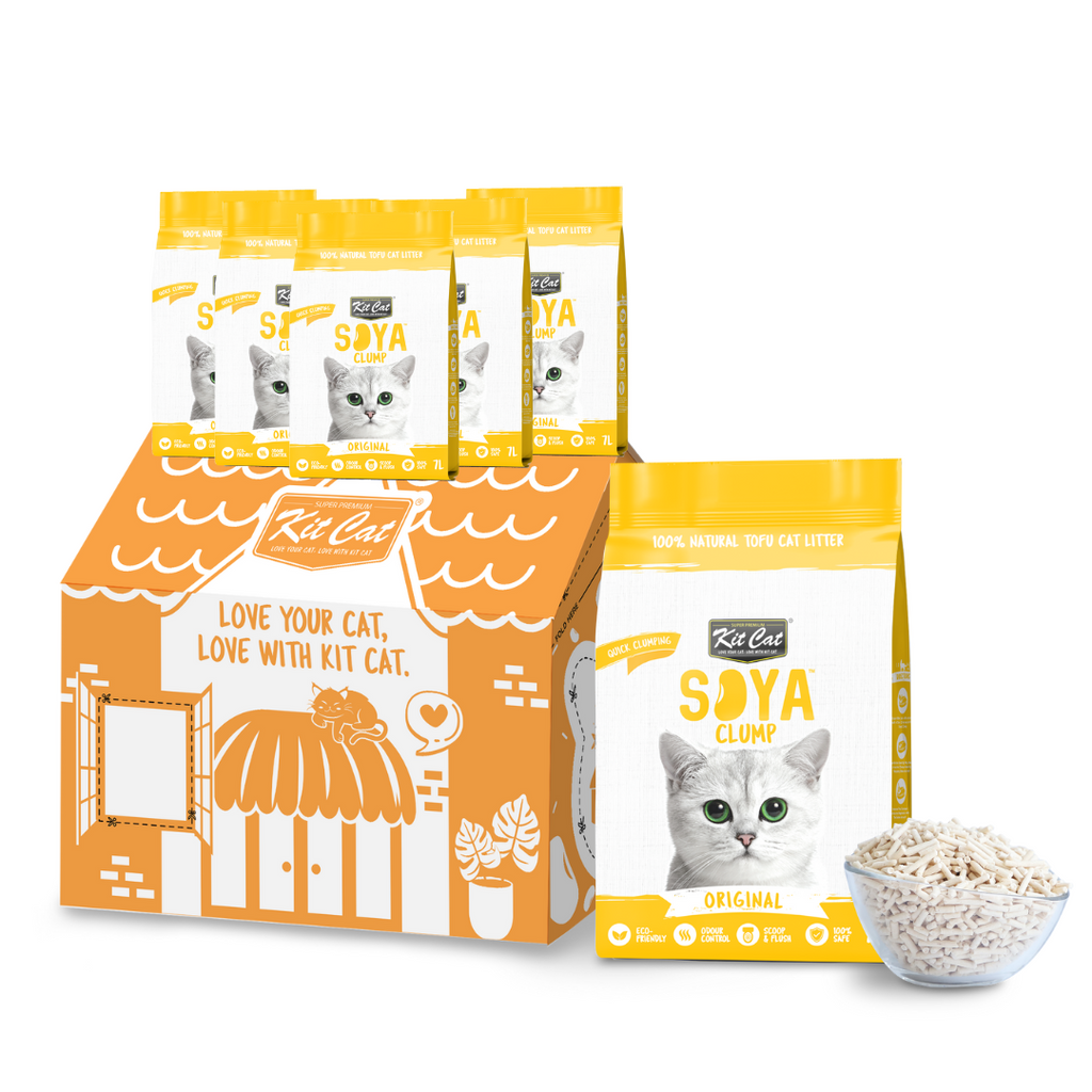 [CTN OF 6] Kit Cat Soya Clump Cat Litter - Original (6x7L).