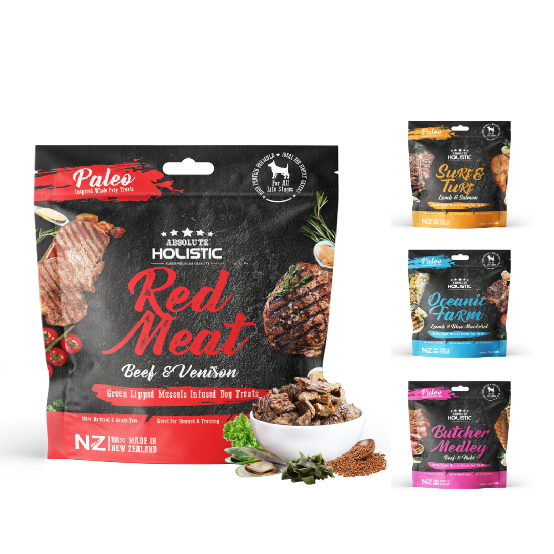 Absolute Holistic Air Dried Treats for Dogs (100g) - 6 flavours – B2K Pet