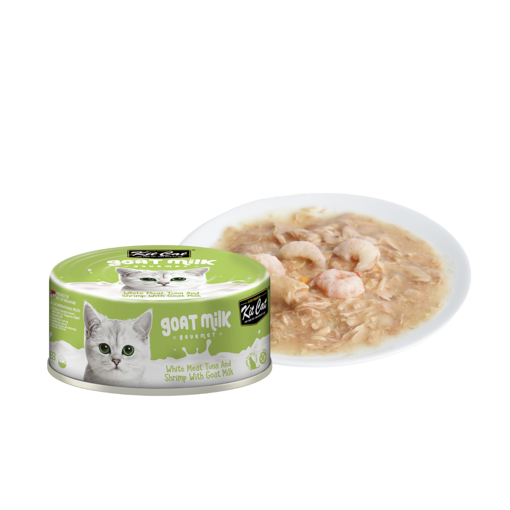 Kit Cat Goat Milk Gourmet Canned Cat Food - Tuna & Shirmp (70g).
