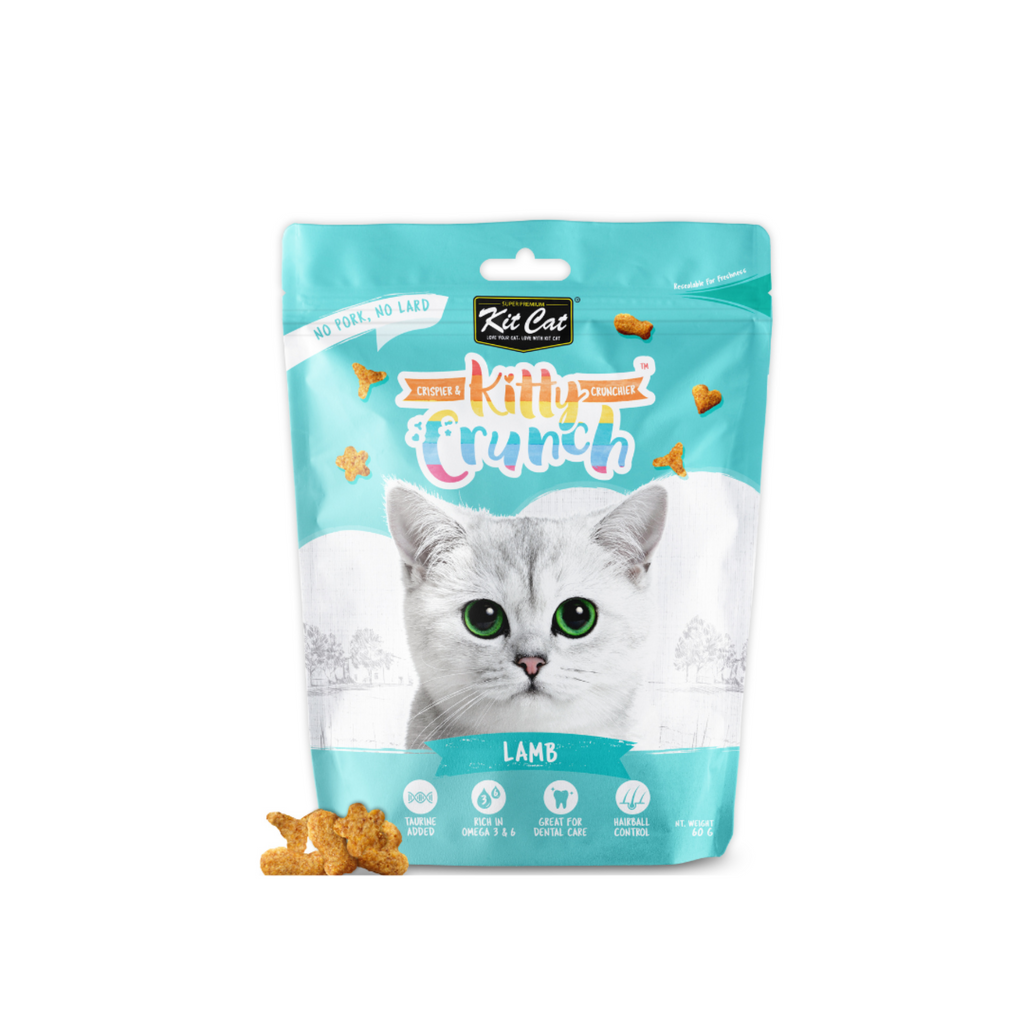 Kit Cat Kitty Crunch Cat Treats - Lamb (60g).