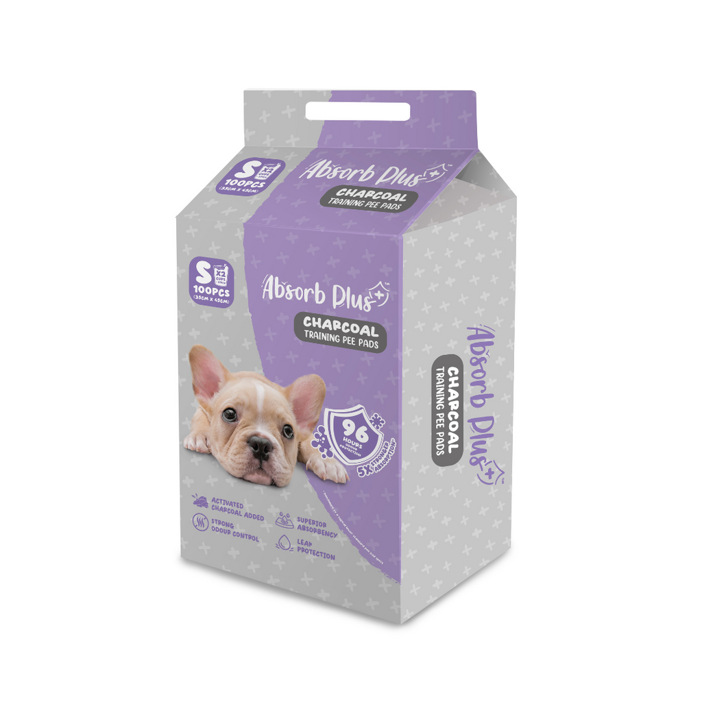 Absorb Plus Charcoal Pee Pad Pet Sheets - S (100pcs) | 35cm x 45cm.