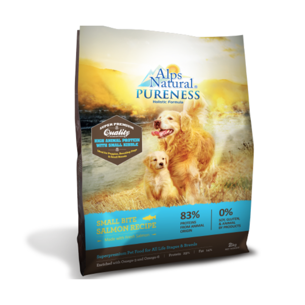 Alps Natural Pureness Holistic Dry Dog Food - Small Bite Salmon Recipe (2kg).