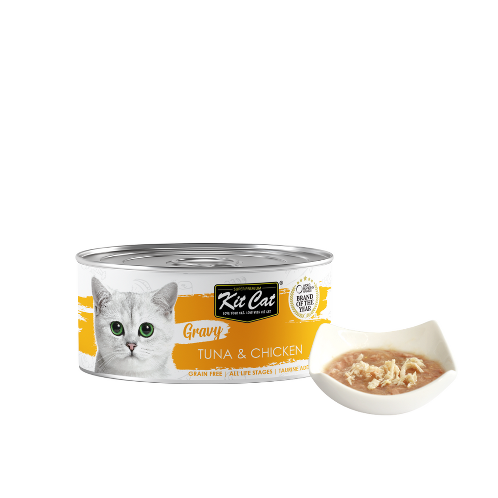 Kit Cat Gravy Cat Canned Food - Tuna & Chicken (70g).