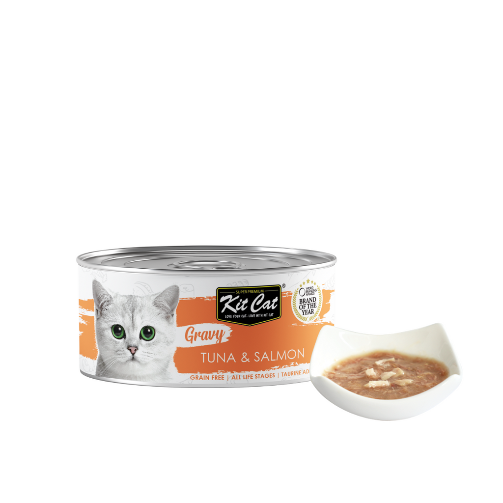 Kit Cat Gravy Cat Canned Food - Tuna & Salmon (70g).
