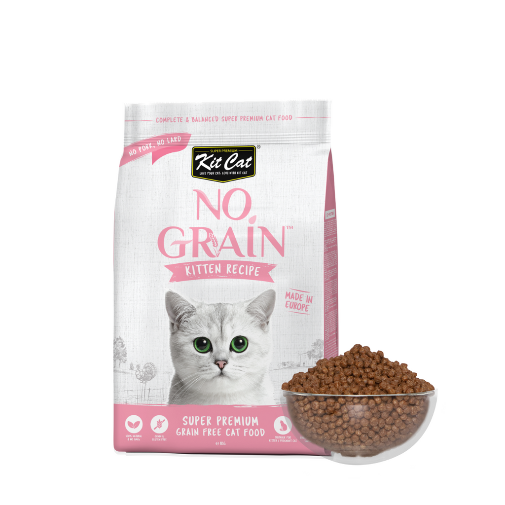 Kit Cat No Grain Dry Cat Food - Kitten (1kg).