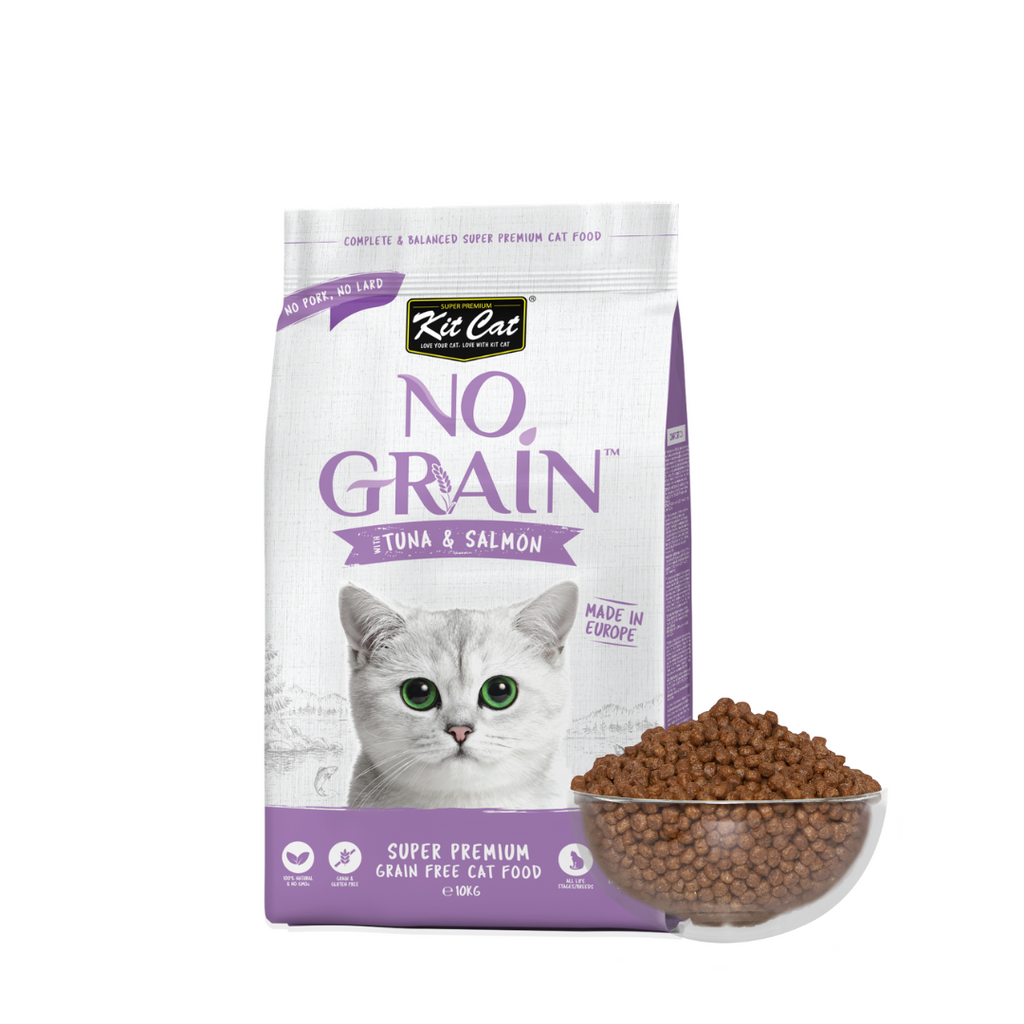 Kit Cat No Grain Dry Cat Food - Tuna & Salmon (10kg).