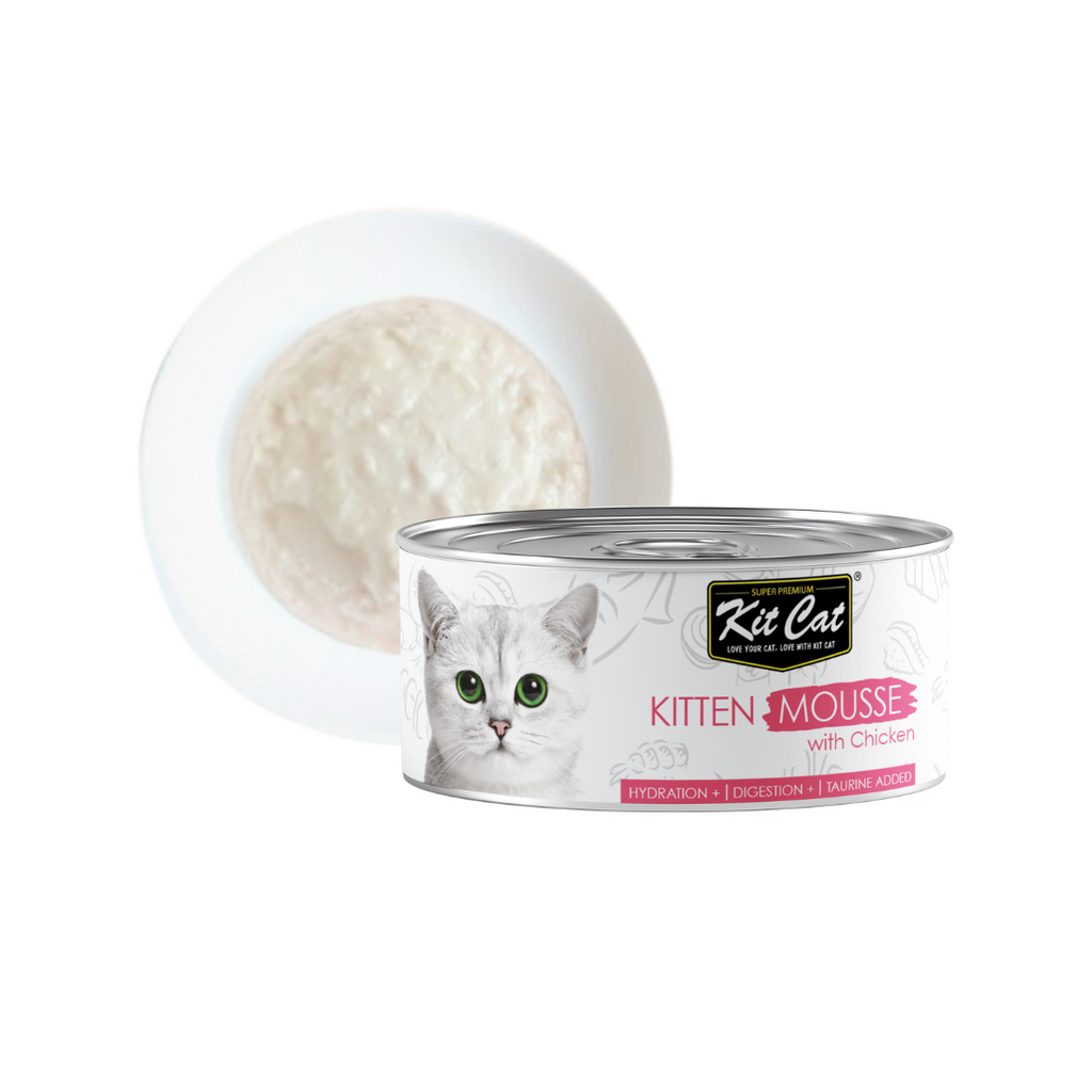 Kit Cat Deboned Toppers Cat Canned Food - Kitten Mousse With Chicken (80g).