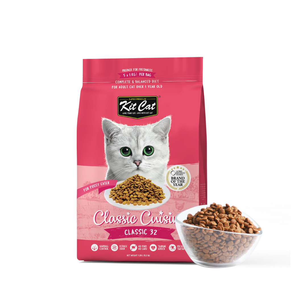 Kit Cat Premium Dry Cat Food  - Classic 32 (5kg).