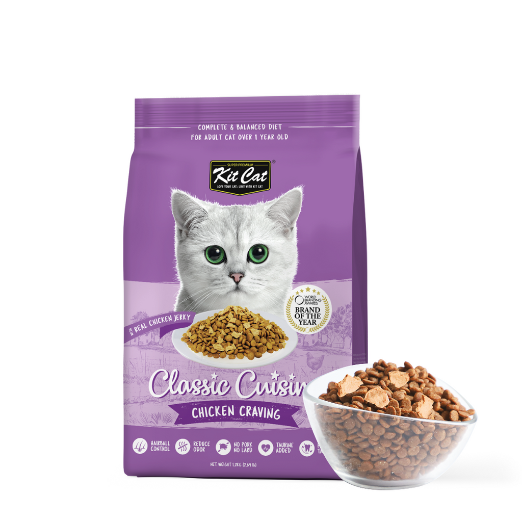 Kit Cat Premium Cat Dry Food - Super Premium Chicken Cuisine (1.2kg).