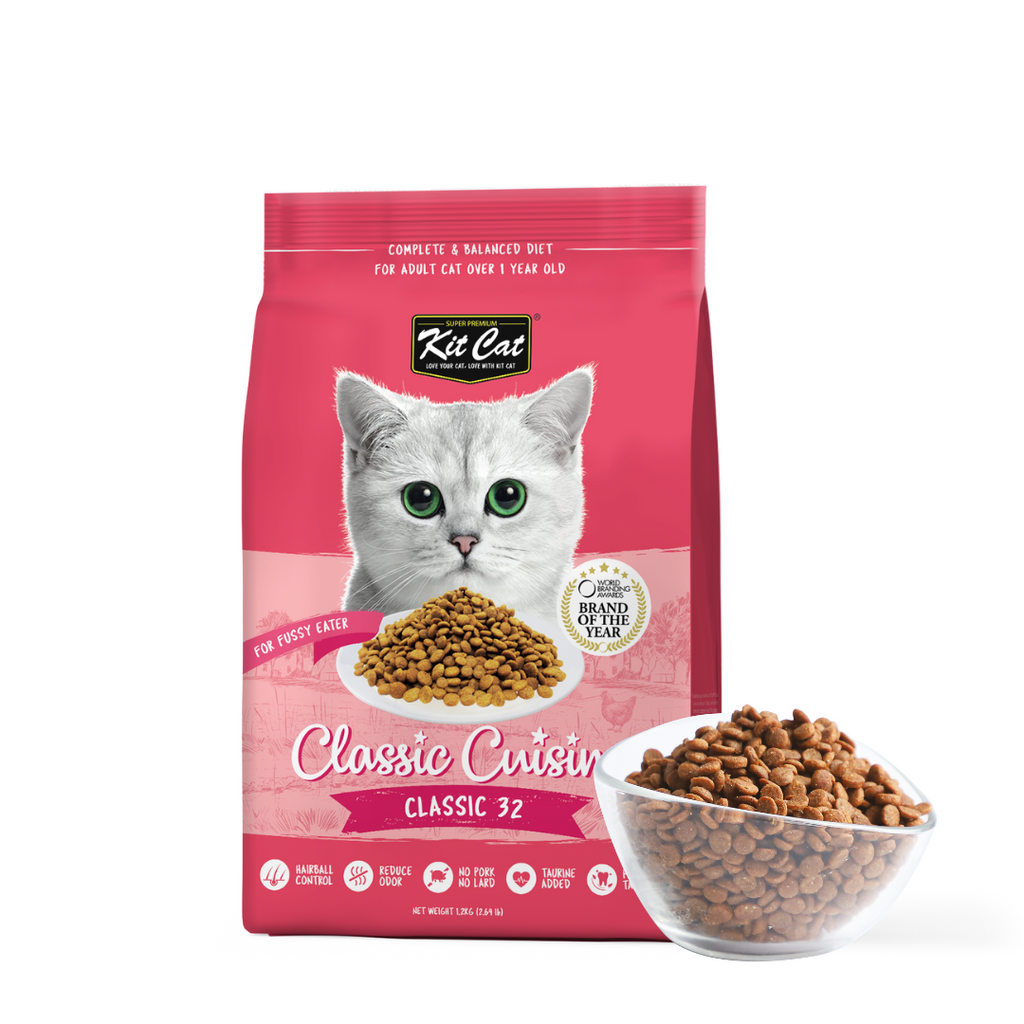 Kit Cat Premium Cat Dry Food -  Classic 32 (1.2kg).