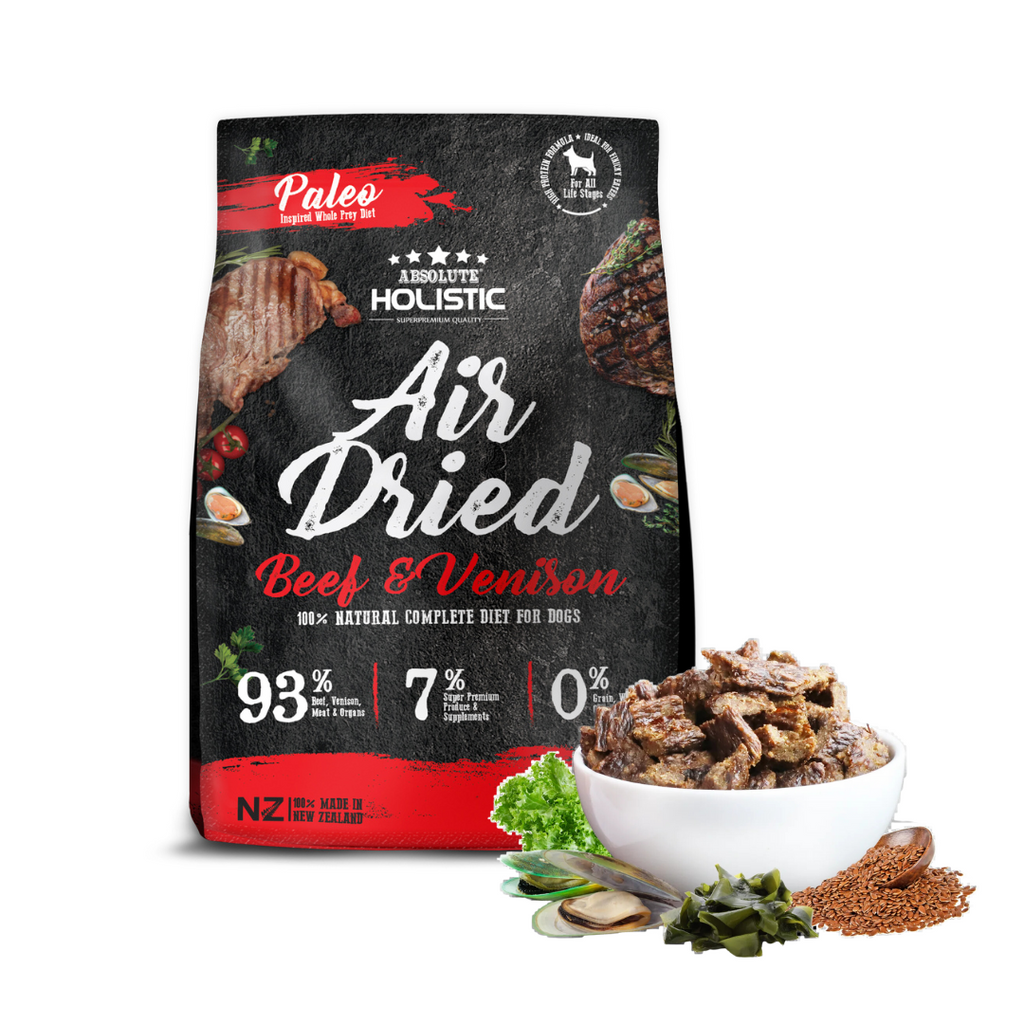 Absolute Holistic Air Dried Food for Dogs - Beef & Venison 1kg.
