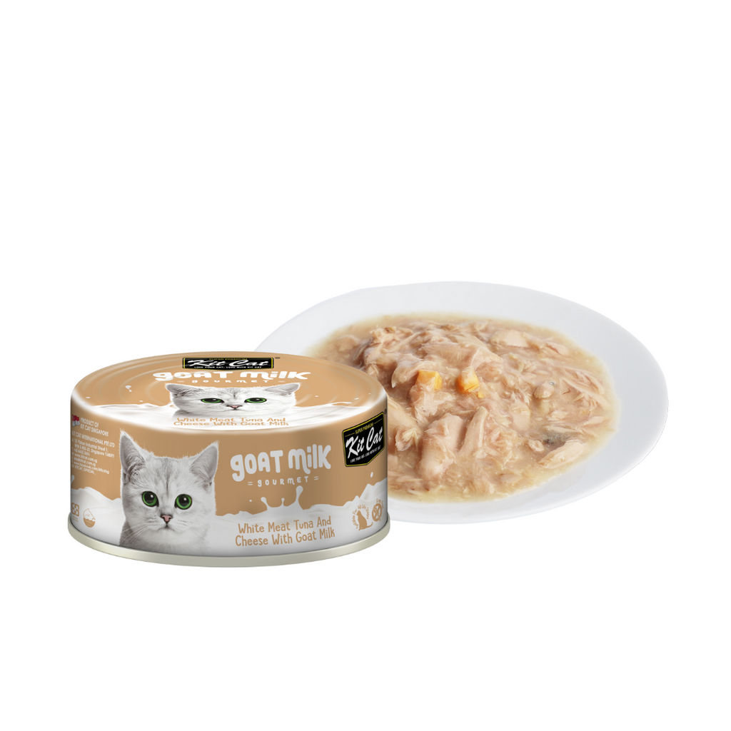 Kit Cat Goat Milk Gourmet Canned Cat Food - Tuna & Cheese (70g).