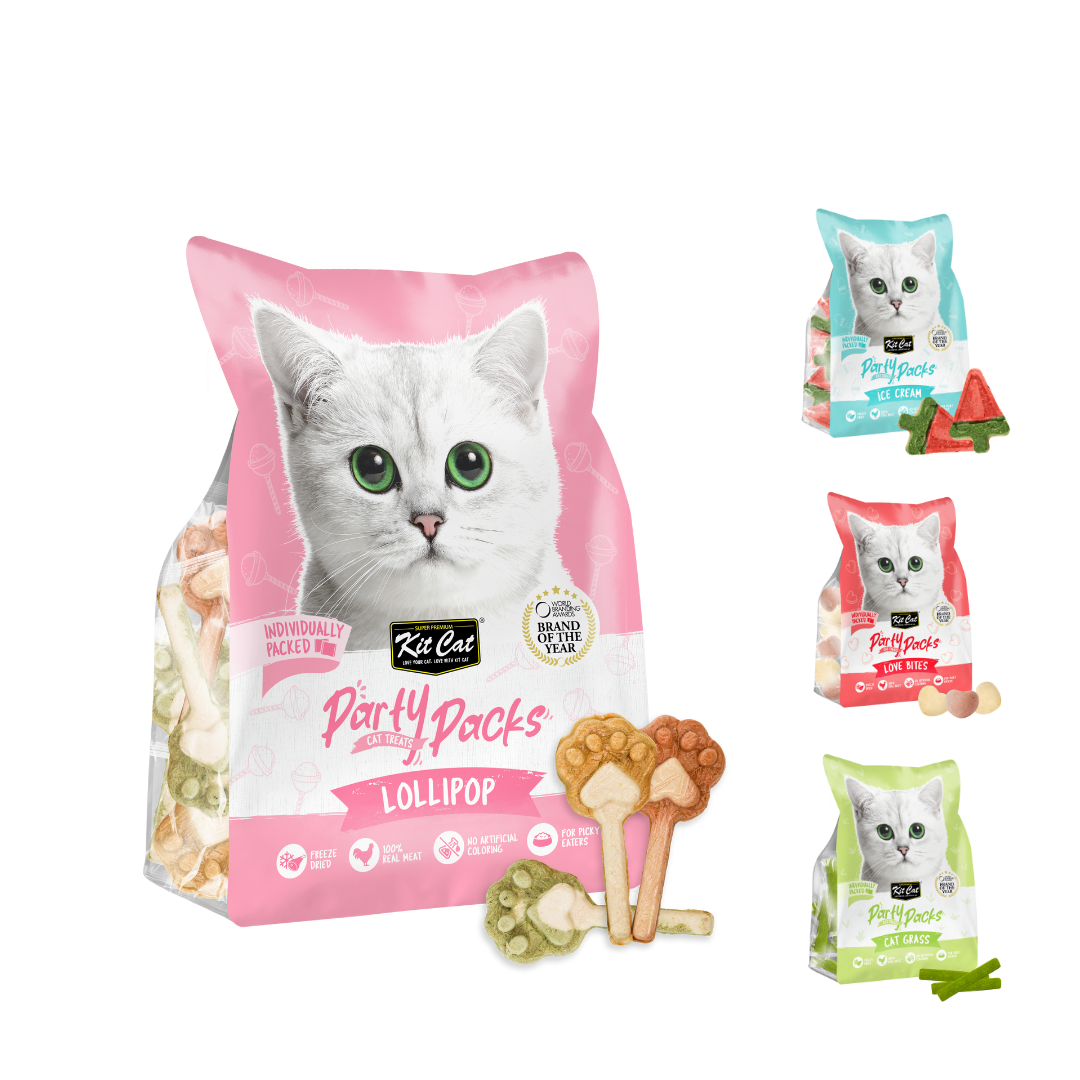 Kit Cat Party Packs Freeze Dried Treats for Cats (7 Types) – B2K Pet
