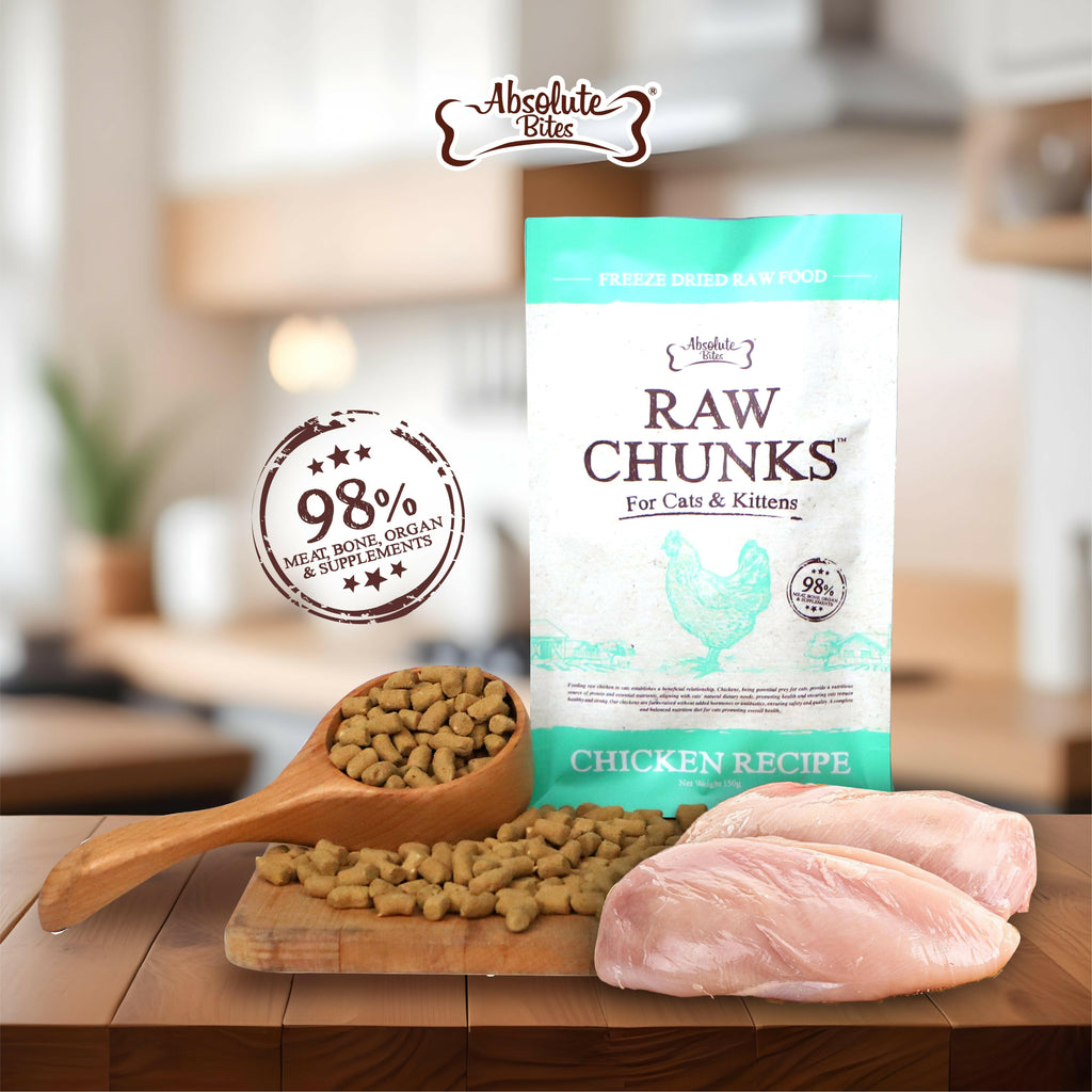 Absolute Bites Raw Chunk Freeze Dried Raw Cat Food (Sample) - Chicken.
