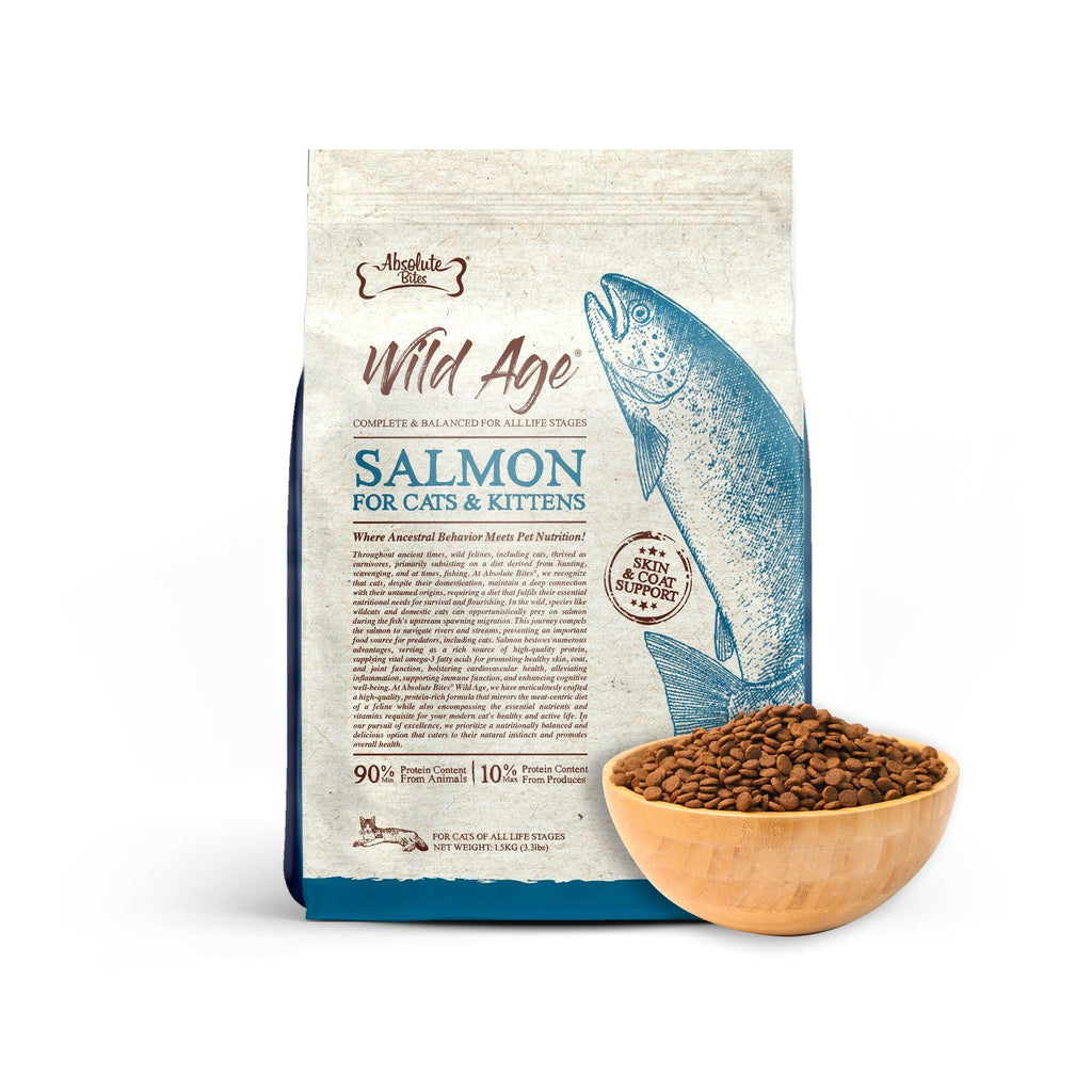 Absolute Bites Wild Age Dry Cat Food - Salmon (3.3lbs).