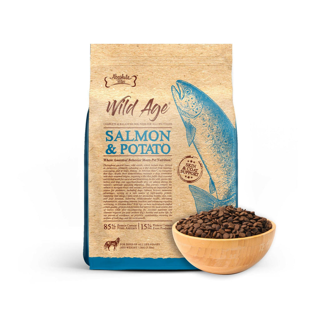 Absolute Bites Wild Age Dry Dog Food - Salmon & Potato (3.3lbs).