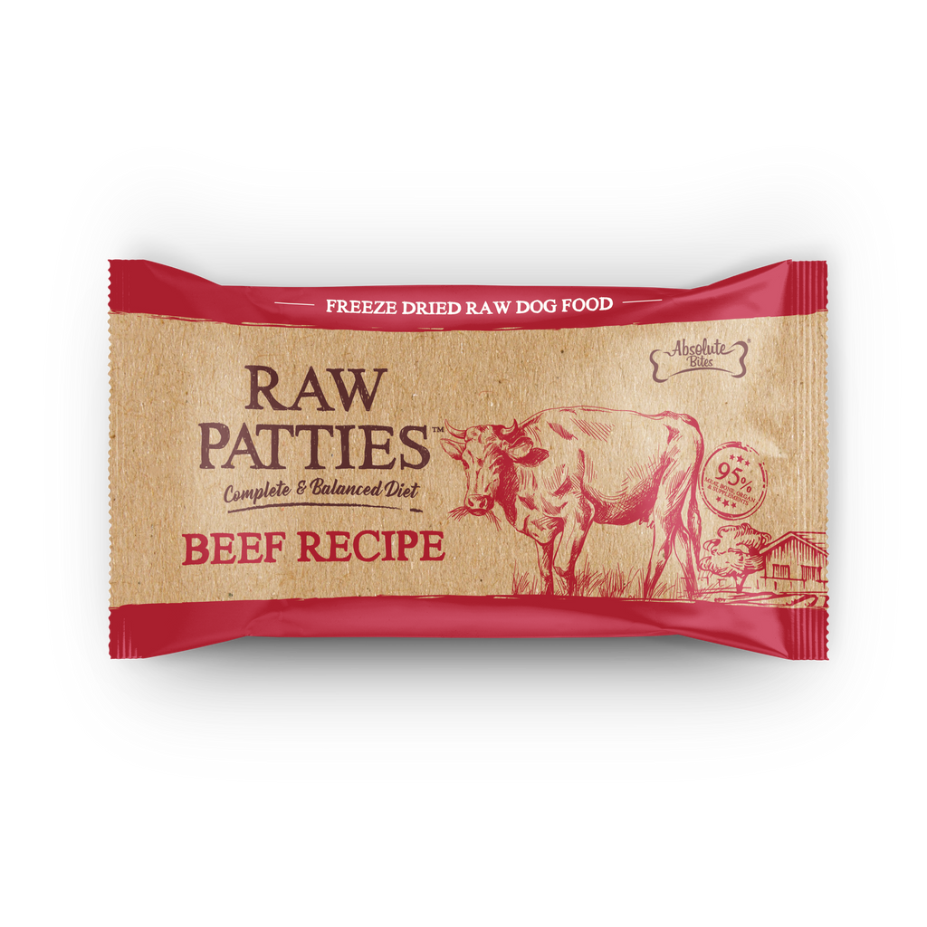 Absolute Bites Freeze Dried Raw Patty for Dog - Beef (Sample).