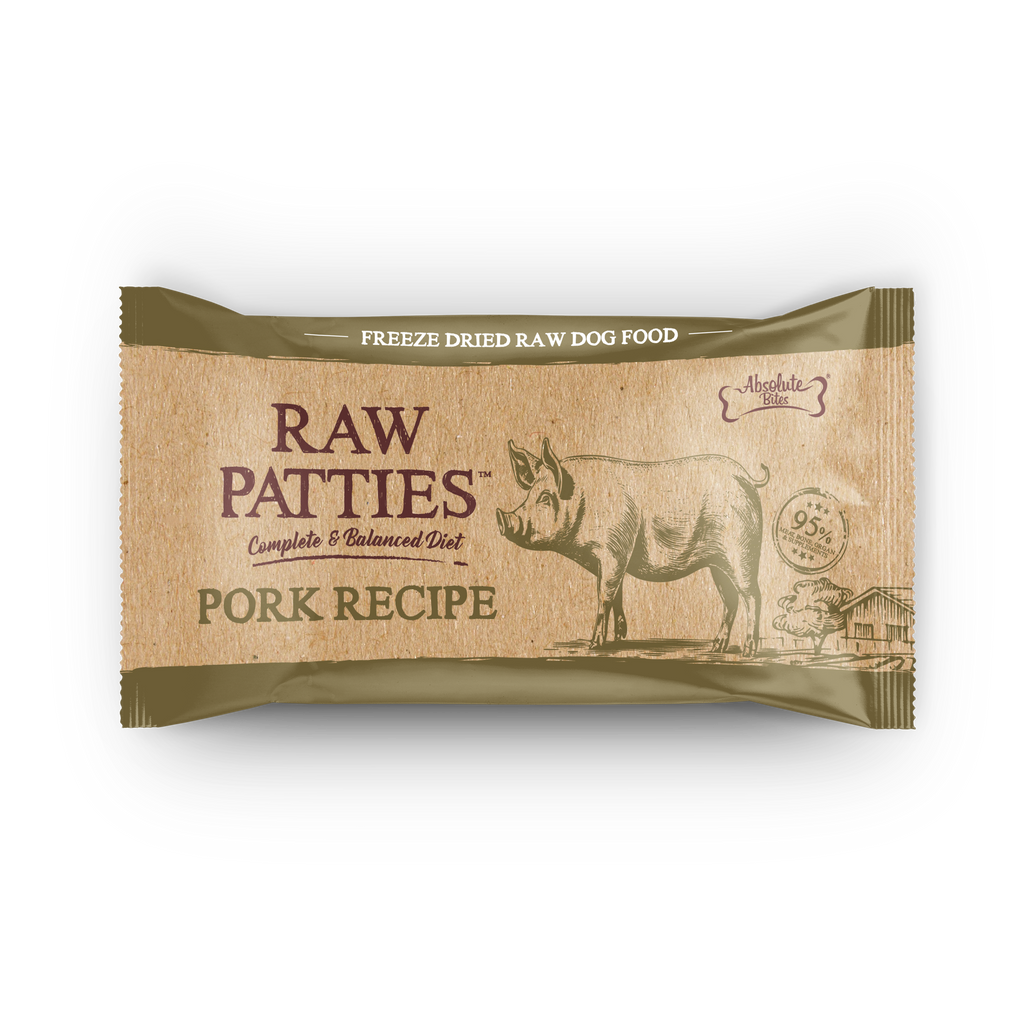 Absolute Bites Freeze Dried Raw Patty for Dog - Pork (Sample).