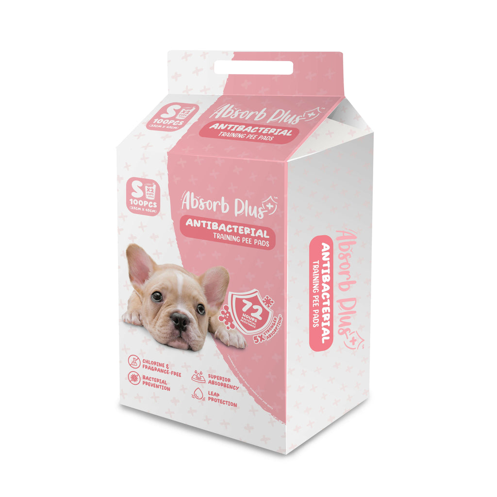 Absorb Plus Antibacterial Pee Pad Pet Sheets - S (100pcs) | 35cm x 45cm.