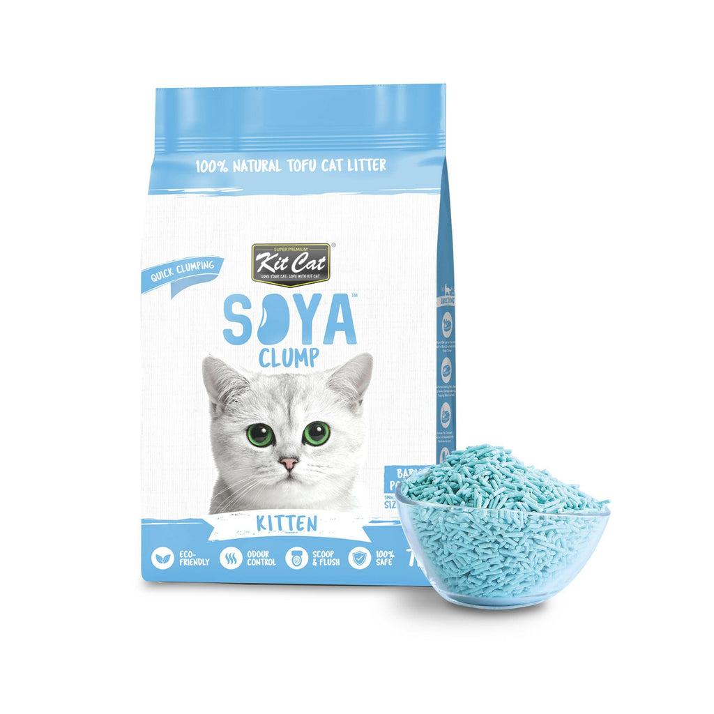 Kit Cat Soya Clump Cat Litter - Baby Powder (7L).