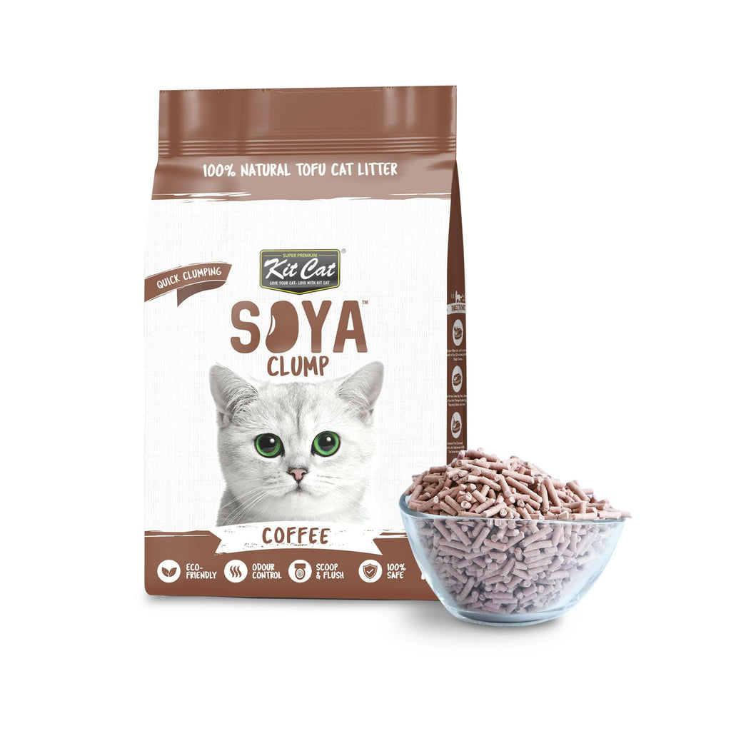 Kit Cat Soya Clump Cat Litter - Coffee (7L).