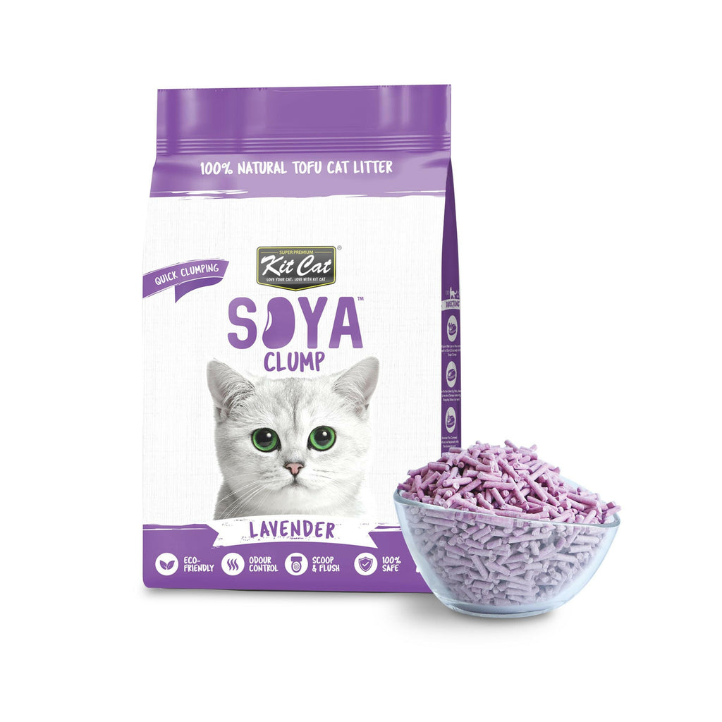 Kit Cat Soya Clump Cat Litter - Lavender (7L).