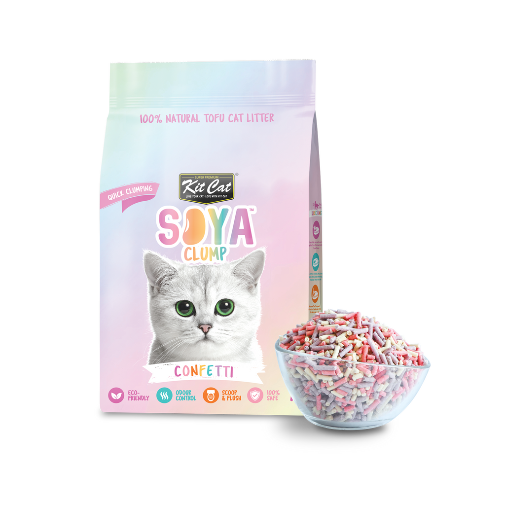Kit Cat Soya Clump Cat Litter - Confetti (7L).