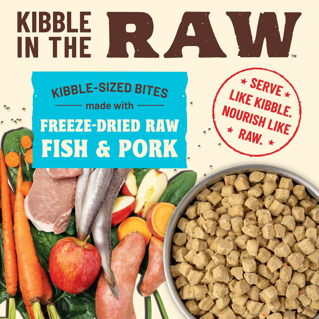 Primal Freeze Dried Kibble In The Raw Food For Dogs - Fish & Pork  (1.5 lbs).