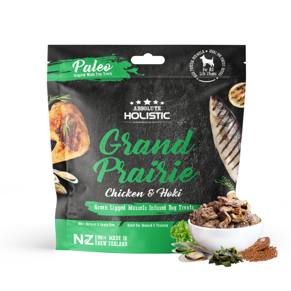 Absolute Holistic Air Dried Treats for Dogs - Grand Prairie (100g).